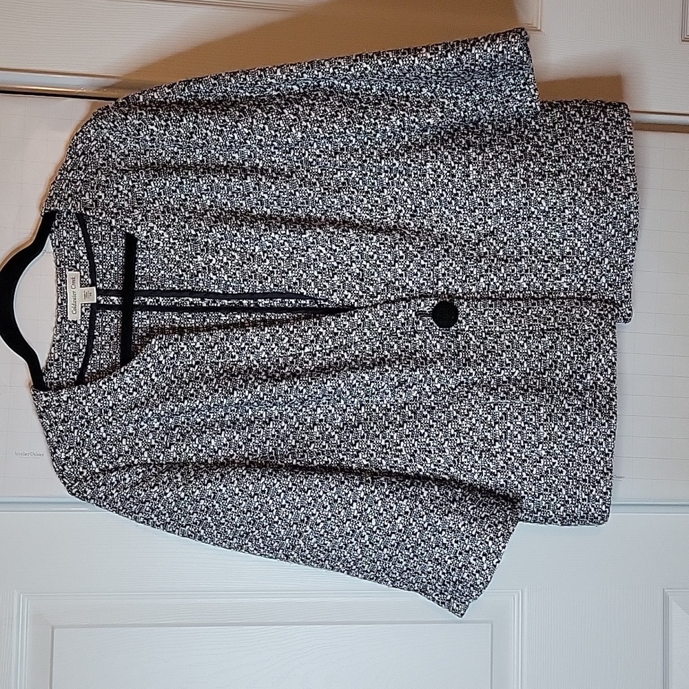 Coldwater creek Black and white jacket Size 16